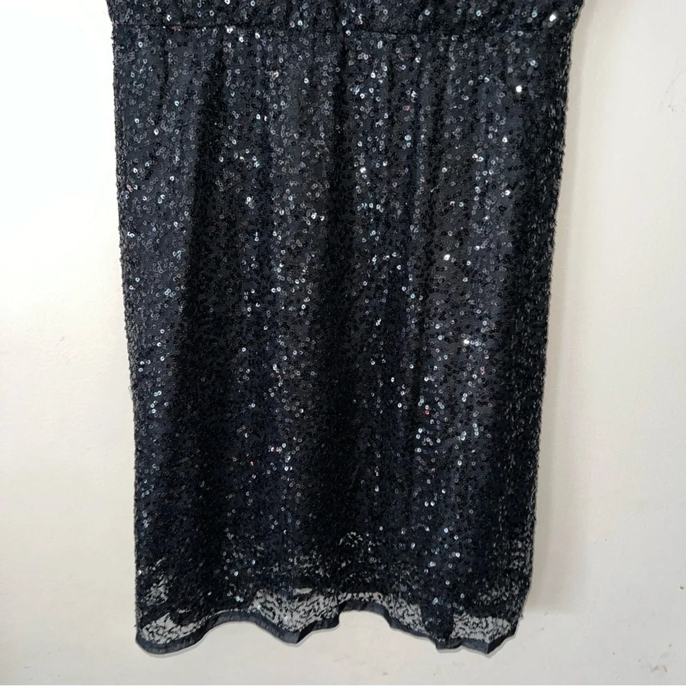 J Crew Black Sequin Sparkly Sleeveless Party Cocktail Dress Women’s Size 4